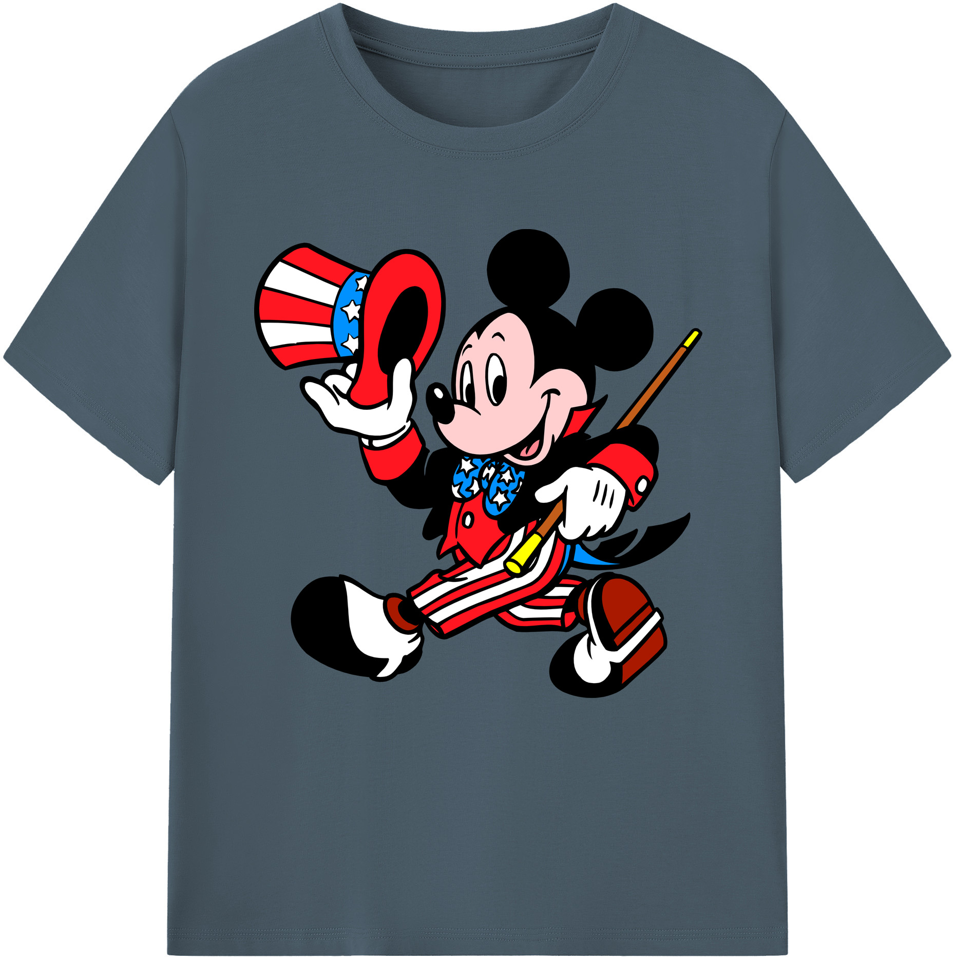 （画像用） ミッキーマウス Mickey Mouse 綿100％半袖Tシャツ（フロントプリント）